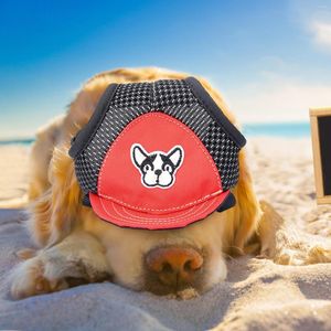 Dog Apparel Summer Small Pet Outdoor Baseball Cap Hat With Ear Holes Canvas For Accessories Hiking Products Supplies