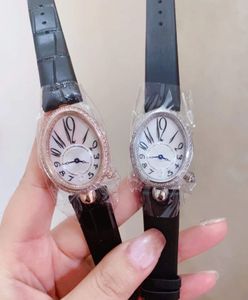 Vintage Geometric Number Oval Wristwatch Black Leather Diamond Watch Women Mother of pearl Watches Shell Dial Female Quartz Clock