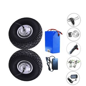 15 tum 24V-48V 250W-800W Dual Drive Electric Bicycle Motor Wheel Kit Electric Scooter med Battery Triciclo Electrico