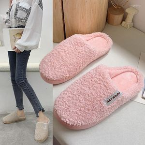 Slippers Plush Dong Female Cute Fashion Baotou Half 2022 Heat Preservation Cotton Shoes