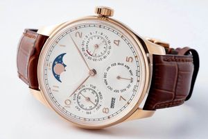 APS Watch Perpetual Calendar Ruch mechaniczny 42 mm Pasku z kryształową kryształową datę Kinetyczną Energię Kinetyczną Słońca