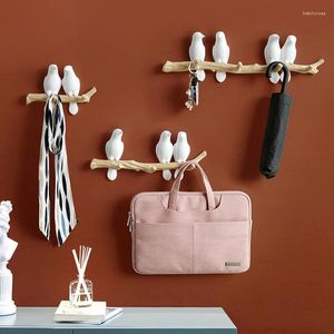 衣料品保管壁の装飾ホームアクセサリー樹脂鳥の置物フック装飾キーバッグハンドバッグコートラックホルダーハンガー