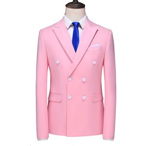 Erkekler Suits Blazers Plus Boyut M-6xl İnce Slim Fit Çift Kruvaze Resmi Kırış Elbise Ceket Kostümü Homme Party Balo Social 221201