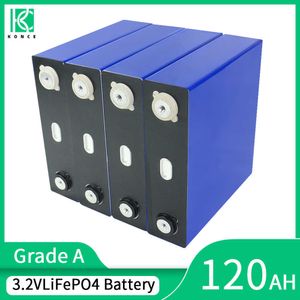 Grad A 3.2V 120AH LIFEPO4 Batteri 12V 24V 48V Uppladdningsbart batteripaket litiumjärnfosfatcell för båtar RV VANS campare