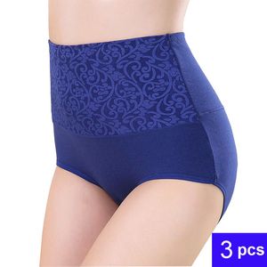 Mutandine da donna 3pcsLot Mutandine da donna in puro cotone a vita alta Taglie forti Slip Intimo Donna Autunno Inverno Panty Mutande femminili sexy 221202