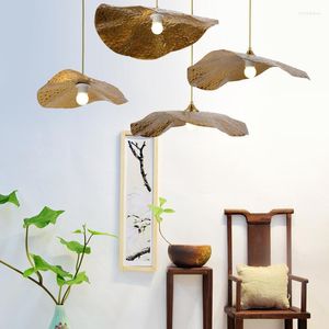 H￤ngslampor nordiska lotus blad kreativ personlighet el caf￩ dekorativ lampa modern minimalistisk vardagsrum sovrum ljuskrona