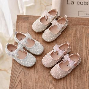 Athletic Shoes Girls '2022 Spring and Autumn Korean Fashion Diamond Little Girl Bow Princess Student Dance