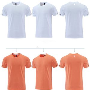 LL661 Yoga Outfit Mens Gym Tshirt تمرين Fiess Wears Sportwear Train Basketball Running قمصان فضفاضة في الهواء الطلق قمم قصيرة مرنة