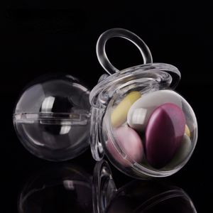 Presentförpackning 12st Candy Box Transparent Food Grade Brud Brudgummen Bröllopsdekoration Favor Clear Pacifier Baby Shower Party Supplies 221202