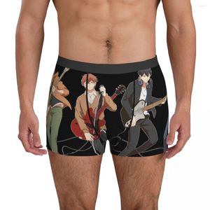 İç çamaşırı verilen iç çamaşırlar yangın kuvveti grubu dört gitar anime manga erkek panties nefes alabilen boksör şort yüksek kaliteli kısa