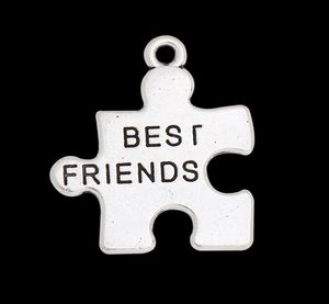 Mode legering vänner pussel charm för vänskap antik silver pläterad meddelande hänge charms 50 st 2425mm aac14344629560