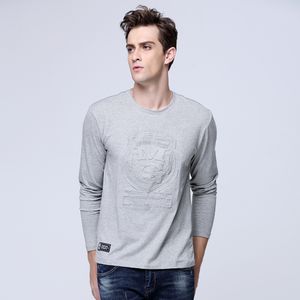 Männer T Shirts Stahl druck Männer Baumwolle Langarm O Hals Stil Druck männer Casual männlichen S6AT041 221202