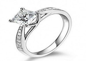Bijoux vintage r￩el 14k Gold plaqu￩ authentique 1 ct sona laboratoire de diamant pour femmes anneis de diamante rings de fian￧ailles de mariage5637169