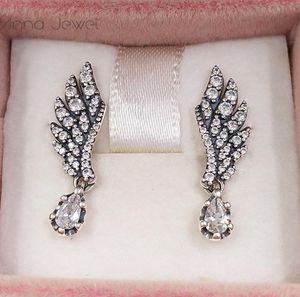 Auténtico 925 Sterling Silver Pandora Cangling Angel Wing Pendientes de lujo para mujeres Men Girl Valentine Día Regalo 29846866523