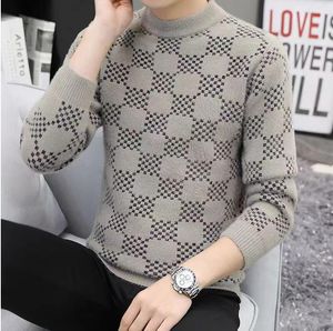 Casual Men's Sweater O-Neck Striped patterns free Slim Fit Letter Knittwea Sweaters Pullover Men Pull Homme Sweaters