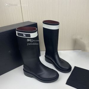 Chaneles Rainboots Designer High Quality High Boots Knee Boot Fashion Women Winter Sexy Warm Shoes Asfaf