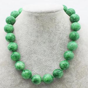 green jade round 14mm wholesale beads woman necklace 17inch