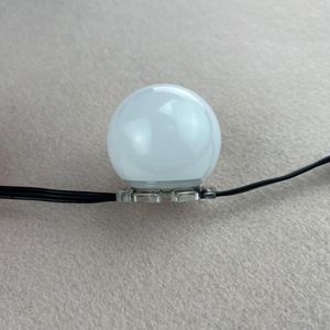 ストリングTM1814 IC RGBW LED DC12V/0.9W Adressable Pixelモジュール; IP68定格; 50mmフロストカバー; 30mmベース; 18AWGブラックワイヤー