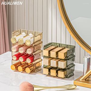 Storage Boxes Lipstick Makeup Organizer Acrylic For Cosmetics Nail Polish Display Stand Holder on Sale