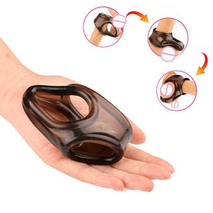 Ejacula￧￣o de vibrador Ejacula￧￣o Male Cockring Sex Toys for Men Penis Erection Ring Enhancer Prolong Time Time Atraso Cock Lock Dildo