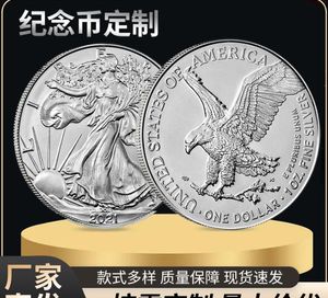 Kunst und Kunsthandwerk Verbreiten Sie Ihre Flügel Adler 2022 American Eagle Ocean Gold-Silber-Gedenkmünze