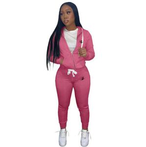 Casual Women Tracksuits Two Piece Set Designer Autumn New Style SIDA SPART LETTER Mönster Printing Outfits 22 Färger