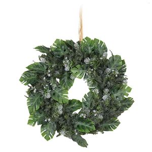 Dekorativa blommor Juld￶rrdekoration Simulering Garland V￤xt Dammande sk￶ldpaddor Back Star Bud Wreaths With Ribbon
