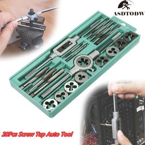 Other Hand Tools 81220Pcs Metric Tap and Die Set M3M12 Screw Thread Plugs Straight Taper Reamer 221202