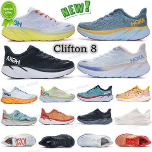 2023 Buty rolkowe hoka One Clifton 8 kobiet butów do biegania butów atletycznych szok w pochłanianie drogi mody męskie sneakers