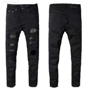 Mäns jeans designer jeans mode jeans 2023 designer män jeans hip-hop blixtlås hål tvätt jean byxor retro rivna fold sömmar män motorcykel ridning coola smala byxor