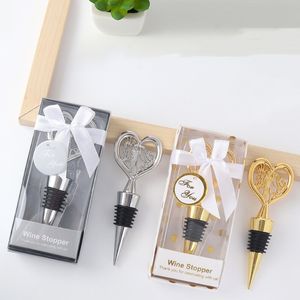 Heart Shape Wine Bottle Bottle Stopper Reutilable Vacuum Salled Beer Stopper Cork for Kitchen Bar Accessories Festas de casamento Favores MJ1223