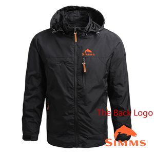 Mens Hoodies Moletons Simms Pesca Windbreaker Jaquetas Militares Outerwear Inverno Outono Casacos À Prova D 'Água Zipper Tops Roupas 221202