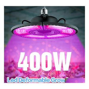 Grow Lights E27 Grow Light 100W 200W 300W 400W High Brightness Led Lights Ac85265V Deformable Lamp For Plants Indoor Hydroponics Ten Otqji