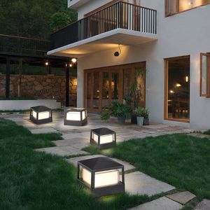 Nordic Garden Villa Sütun Işığı 12W LED Duvar Sundurma Işıkları Dış Işık Dekorasyonu için Su Geçirmez Alüminyum Lamba
