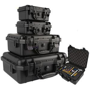 Werkzeugtasche Box ABS-Kunststoff Sicherheitsausrüstung Instrumentenkoffer Tragbare Trockenbox Schlagfester WPrecut-Schaum Multisize 221202