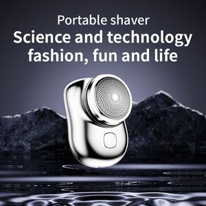 Barbeadores elétricos mini masculino portátil lavável aparador de barba USB recarregável rosto barbear corpo inteiro 221203