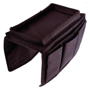 Sacos de armazenamento 4 grades Saco de sofá -braço Organizador pendurado com copo de controle remoto para o sofá em casa
