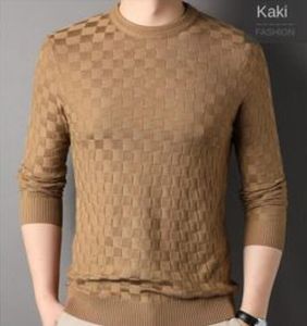 Men's Sweaters Top Grade New Fashion Brand Knit Pullover Trendy Luxury Designer Jumper Plain Korean Plaid Sweater