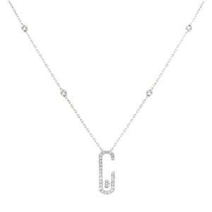 Diamond Pin pendant necklace lovers clavicle chain bracelet women designer jewelry gift
