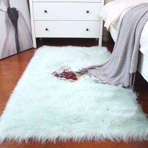 Teppiche Muzzi Sch￶nes luxuri￶ses Rechteck Schaffell haarig Teppich Wohnkultur grau Farbe quadratisch weich wie echtes Fell