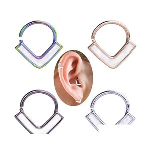 Nose Rings Studs Copper Nose Rings Hoop Septum Vshap Ear Stud Tragus Cartilage Earring Helix Eyebrow Lip Piercing Nariz Body Jewel Dh1J2