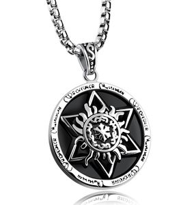Krachtige pentacle -kettingen Pentagram -afdichting van Solomon Pendant3485435