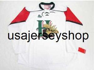 Maglie da hockey QMJHL Maglia Halifax Mooseheads CCM 22 NATHAN MacKINNON 13 NICO HISCHIER 27 JONATHAN DROUIN Rosso Bianco Verde