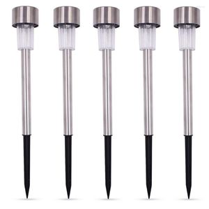 5PCS Słoneczne LED LEAD LEGNING Garden Outdoor Road Schody Lampa ze stali nierdzewnej Dom