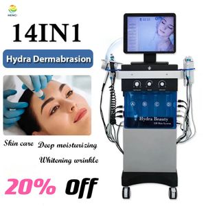 Professional Beauty RF MicroDermabrasion Skin Taintining Anti Aging Hidrofacial Microdermabrasion 14in1 Crystal Facial Machine 2023