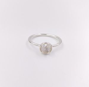 April Droplet Rock Crystal Band Pierścienie Autentyczny 925 Srebrne pierścienie pasują do europejskiej biżuterii w stylu Pandora Andy Jewel 191012RC7039066