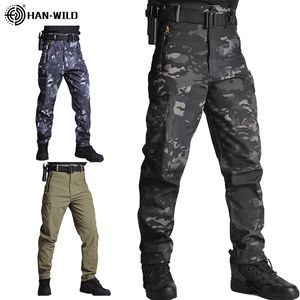 Outdoor Pants Men FleeceTactical Cargo Combat Army Man Pant Training Military Airsoft Soft Hiking Hunting Clothes 221203