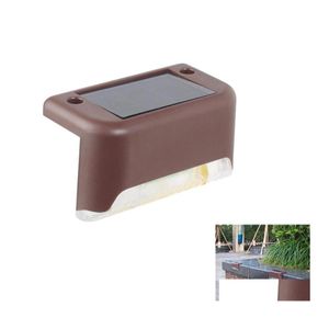 Solar Garden Lights Deck 1LEDS Outdoor Waterproof Step Wall Lamps Rechargeble NIMH Batteryefficient Drive Fe Ottox