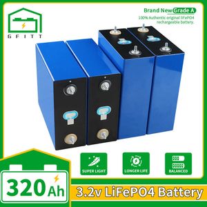 4-32PCS 3.2V LIFEPO4 320AHバッテリーDIYディープサイクル電気ツーリング用車のための充電式バッテリーRV太陽電池EU免税