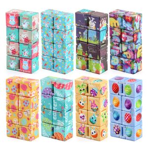 Infinite Foldable Magic Cube Fidget Cubes Puzzle Toy Stress Relief Decompression Toys Anxiety Reliever Halloween Christmas Easter Supplies